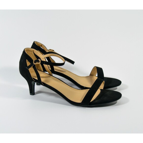 Dream Pairs Shoes - Dream Pairs Lexii Black Open Toe Stilettos Ankle Strap 2.5" Heel Shoes Sz 11